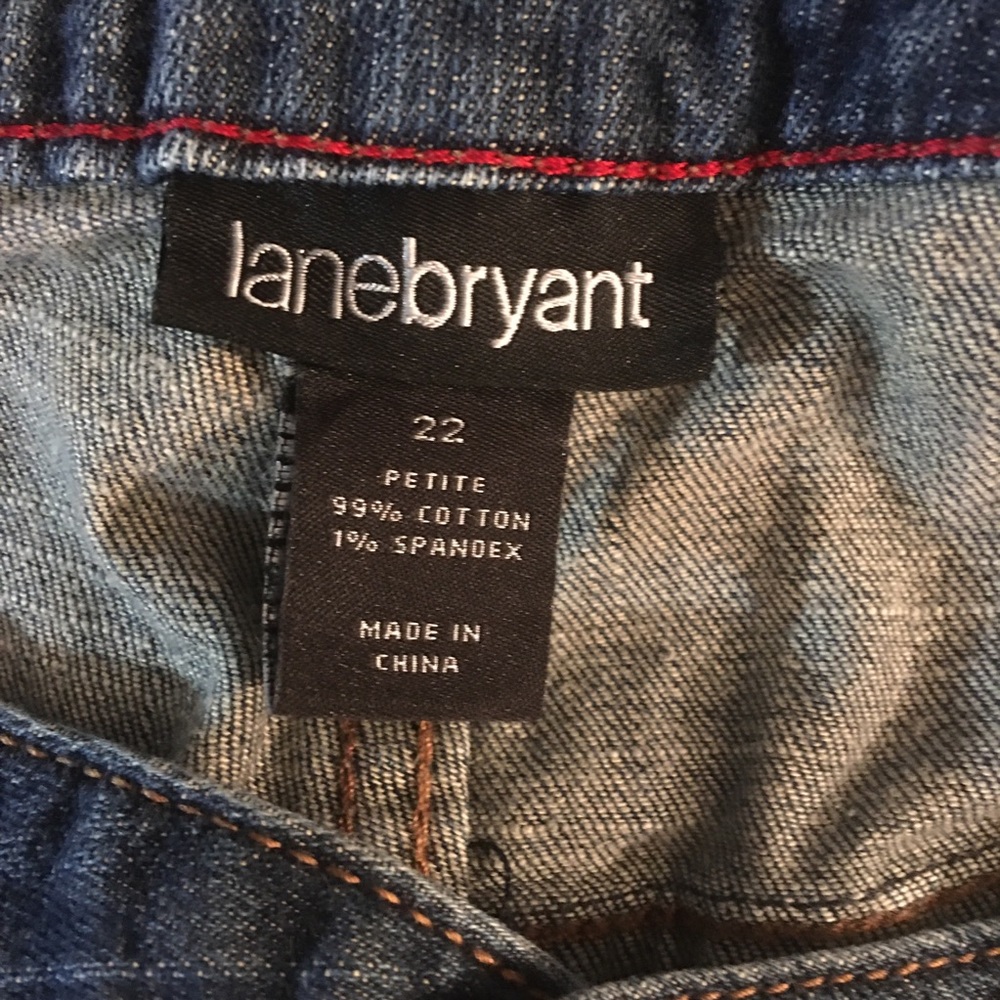 Lane Bryant 22 Petite denim jeans wide leg